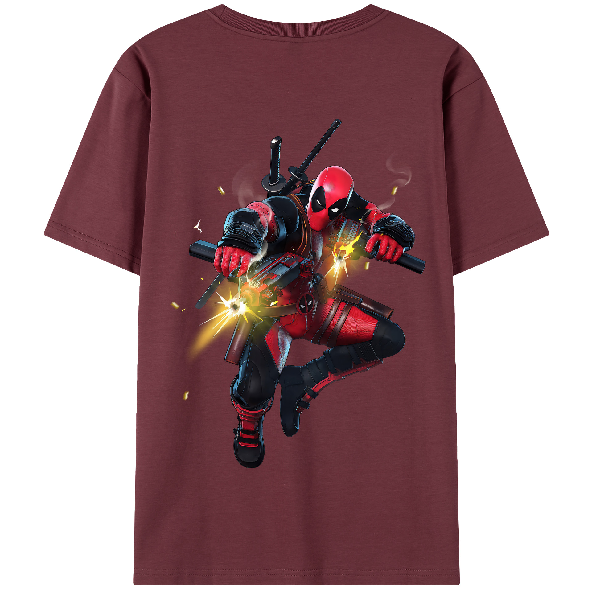 （画像用） Deadpool デッドプール 綿100％半袖Tシャツ（背面プリント）